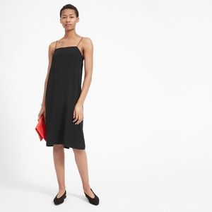 Everlane Goweave cami black slip dress